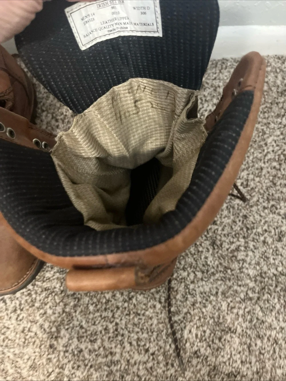 Irish Setter Brown Leather Lace-Up Work Boots steel toe
